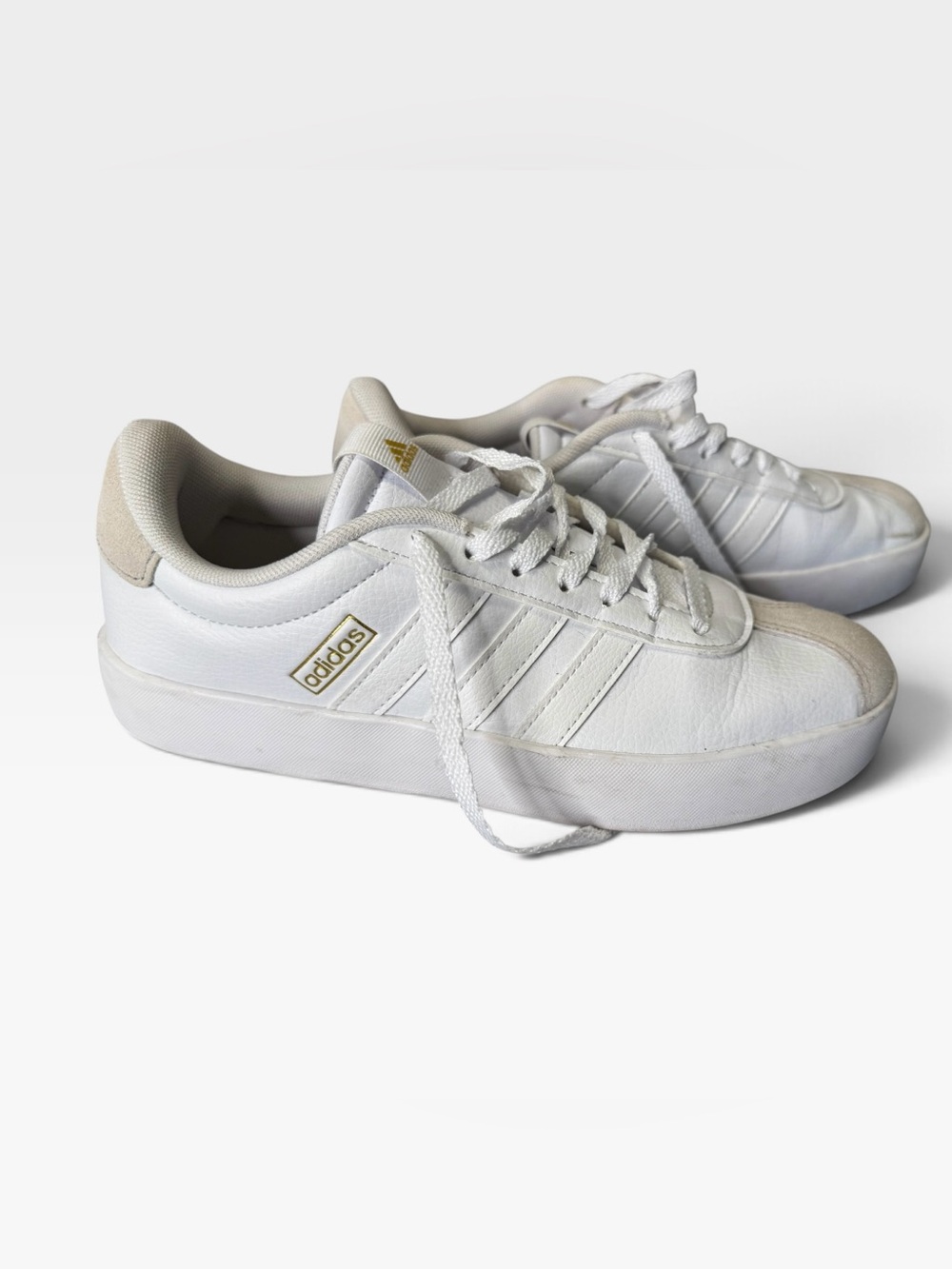 adidas Women's VL Court 3.0 Sneakers - 6.5, white/white/grey